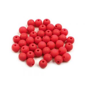 Koraliki plastikowe Brewis 6mm, Czerwone